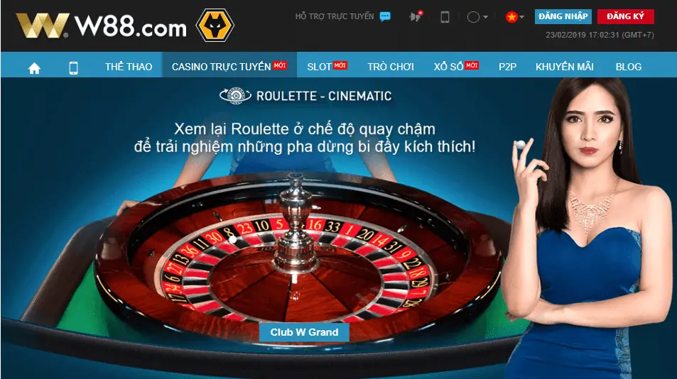 chọn trò chơi Roulette