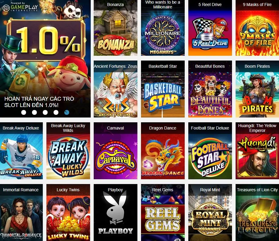 Microgaming W88 sở hữu sản phẩm game Slot 