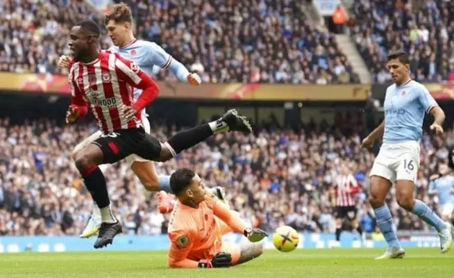 Trận đấu giữa Manchester City vs Brentford Premier League 2022/2023